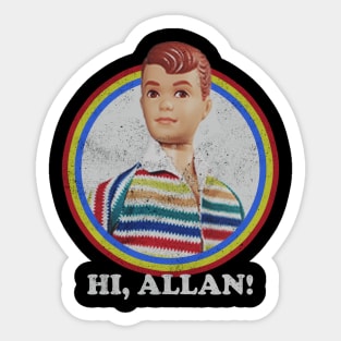 Hii Allan - Allan Barbie Sticker